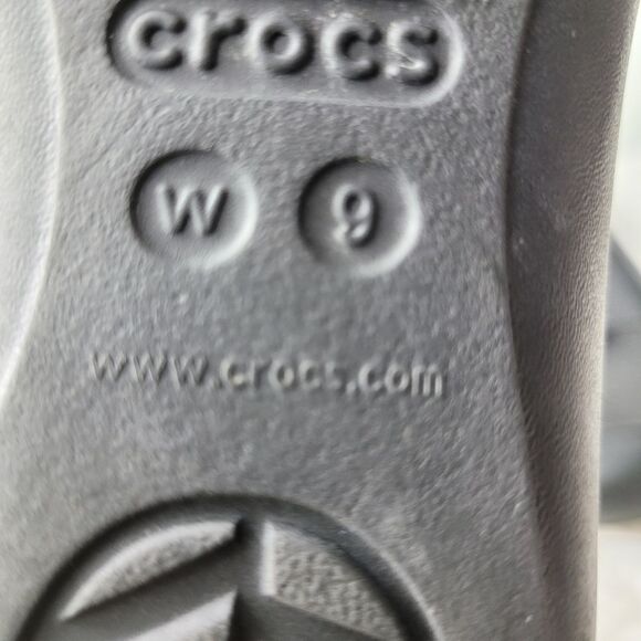 Crocs Sienna Womens Shoes  Size 9 Shiny Flat’s Black Cap Toe Slip On Ballet - Picture 8 of 8